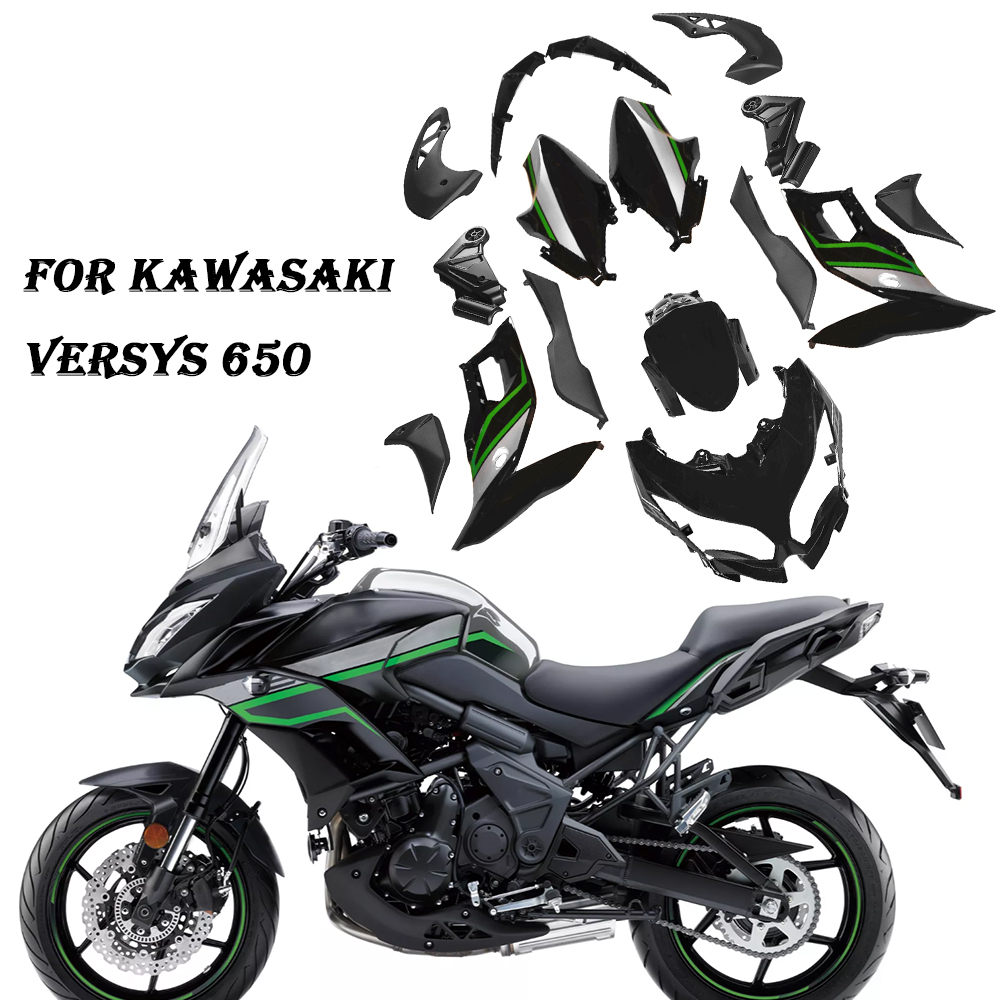 KAWASAKI Ljbkoall 注塑彩繪摩托車整流罩車身套件適用於川崎 Versys 650 KLE650 ABS