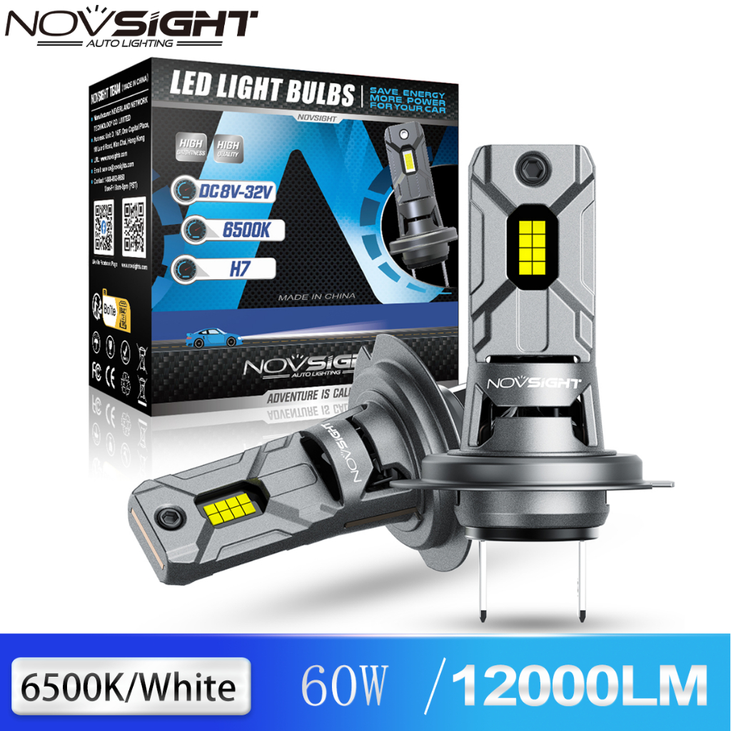 Nosight N64 LED 汽車大燈 H7 mini 1:1 6500k 12000lm 60w 一對內置驅動器帶