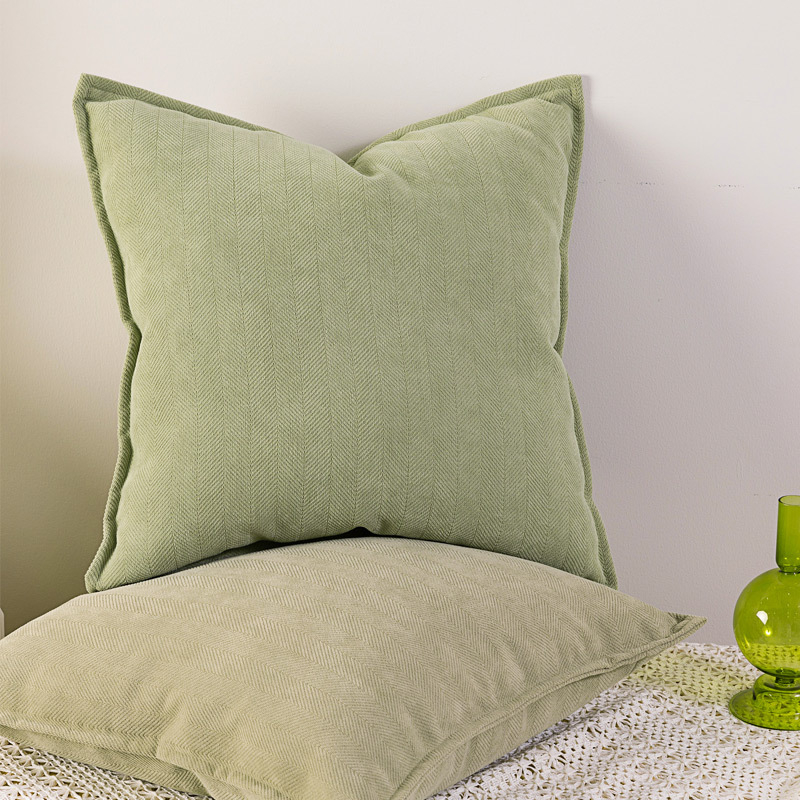 INS客廳沙發抱枕北歐人字紋雪尼爾靠枕床上靠墊樣板房裝飾枕套