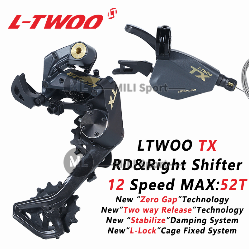 Ltwoo TX 1X12Speed Carbon Groupset 2 向釋放觸發器換檔器阻尼後撥鏈器適用於 MTB