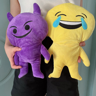 現貨 33cm 搞笑糞便惡魔表情毛絨抱枕聊天表情微笑憤怒笑填充軟毛絨動物玩具公仔娃娃抱枕沙發辦公室裝飾品女朋友禮物