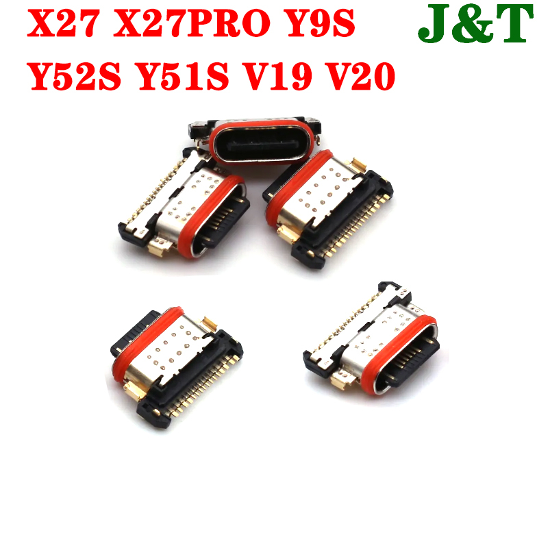 2-20 件 C 型微型 USB 連接器充電端口適用於 Vivo X27/X27 Pro/Y9S/Y52S/Y51S/V