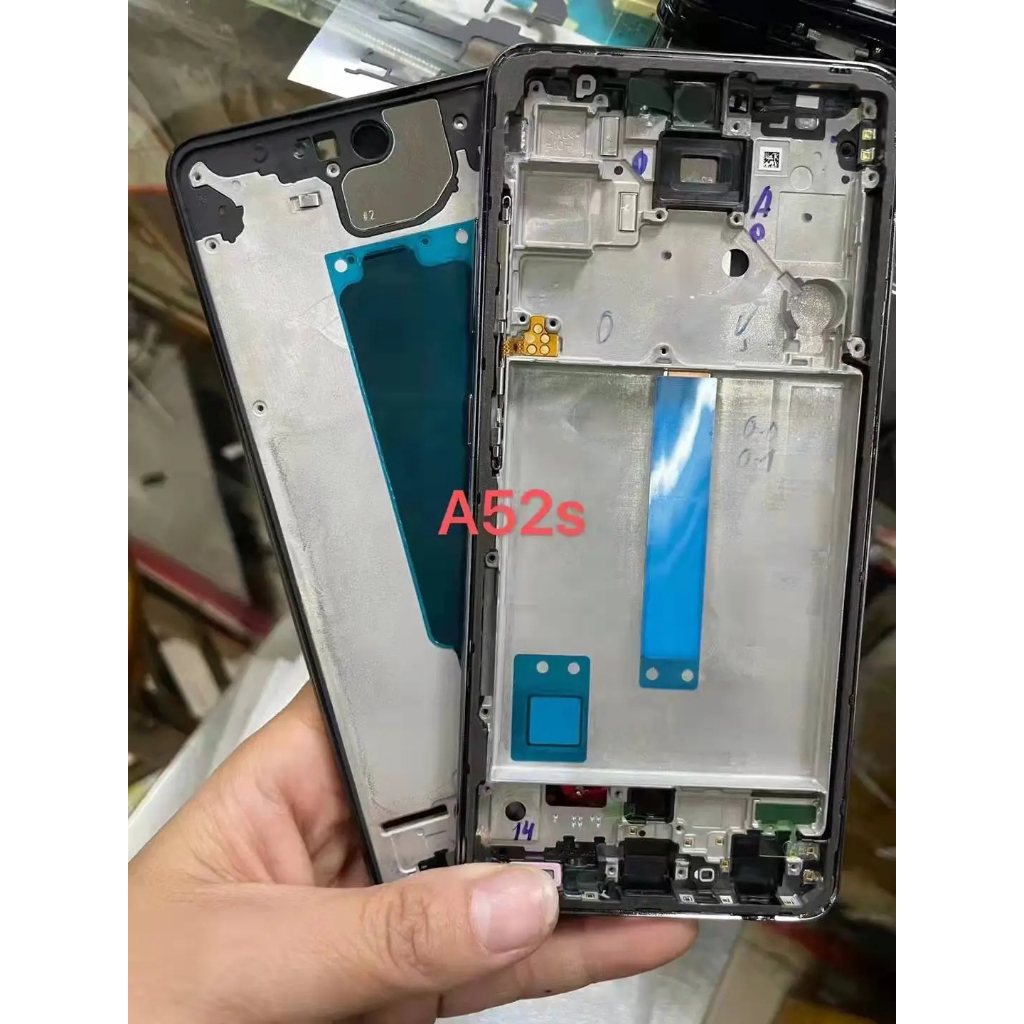 SAMSUNG 適用於三星 Galaxy A52S A528B 手機屏幕板面板液晶擋板前框外殼中機箱維修零件