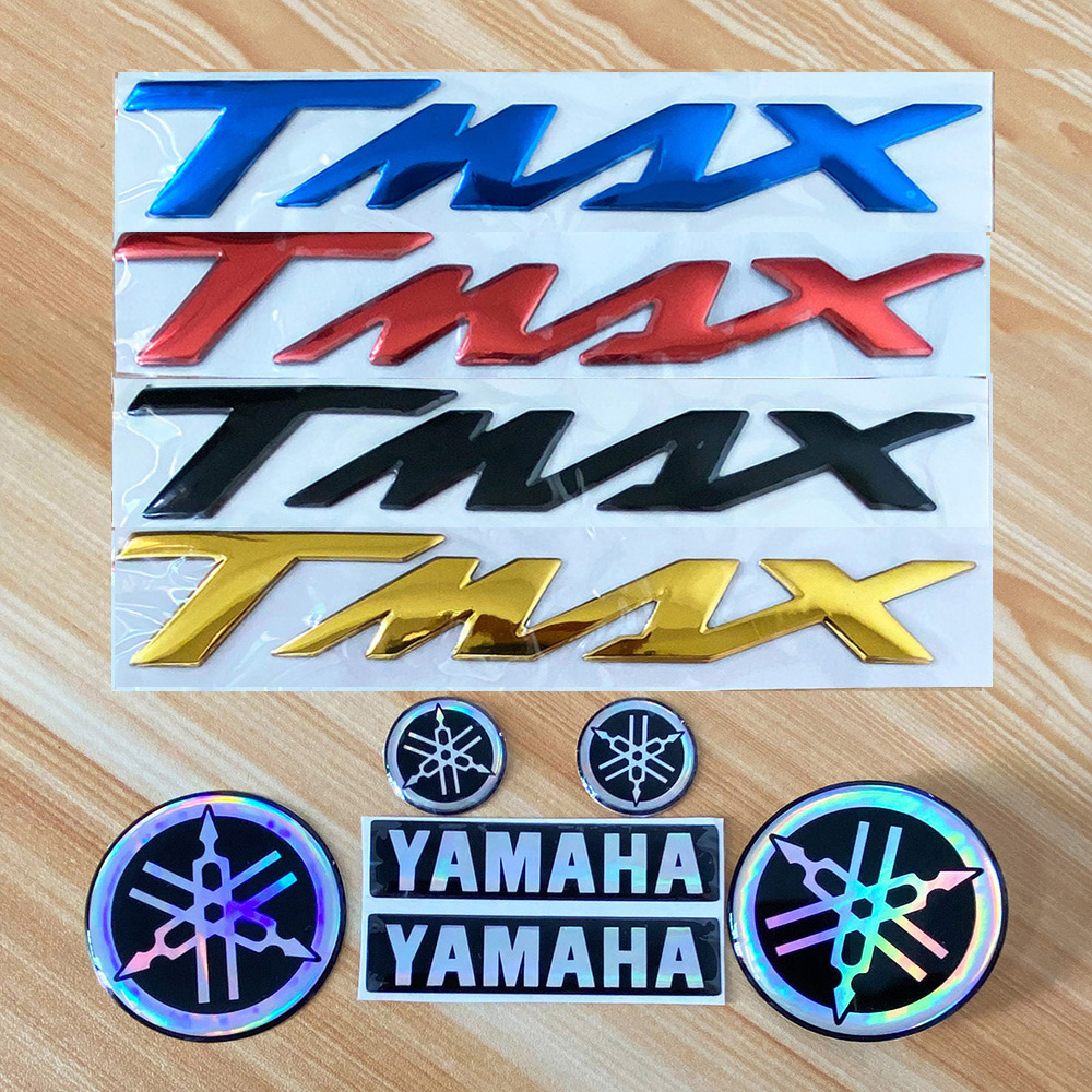 X 現貨 x 3D 整套摩托車標誌貼花 TMAX 徽標輪坦克貼紙, 適用於 YAMAHA TMAX 530500550