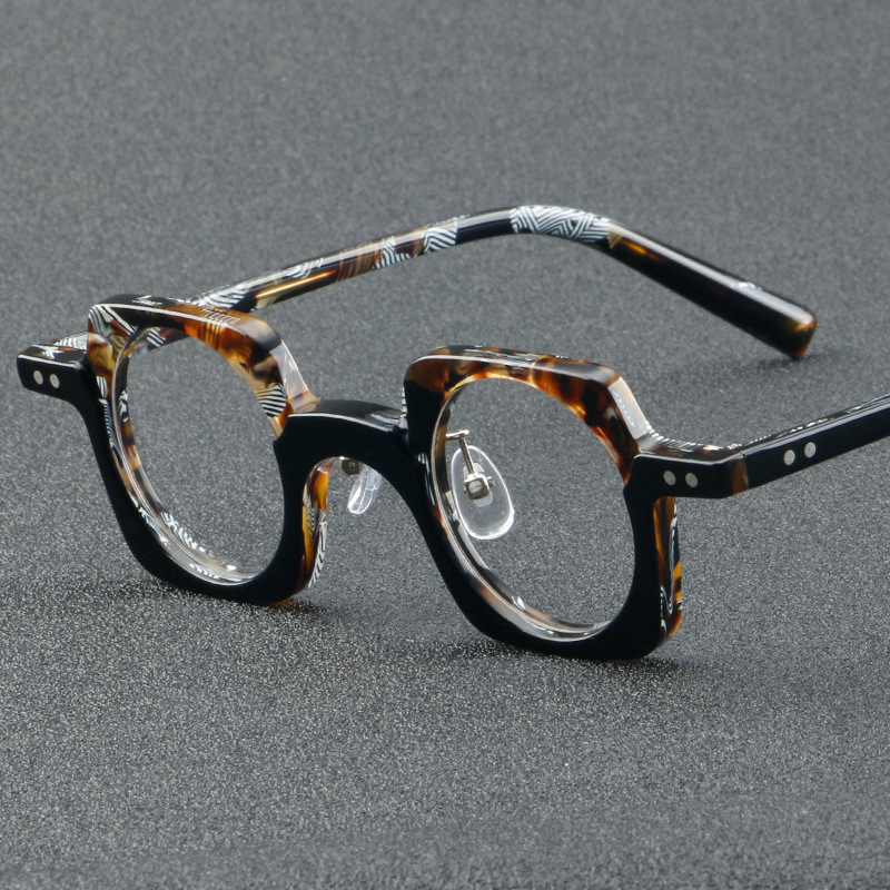 時尚小方形圓形眼鏡框復古近視光學眼鏡框板平面鏡框98033