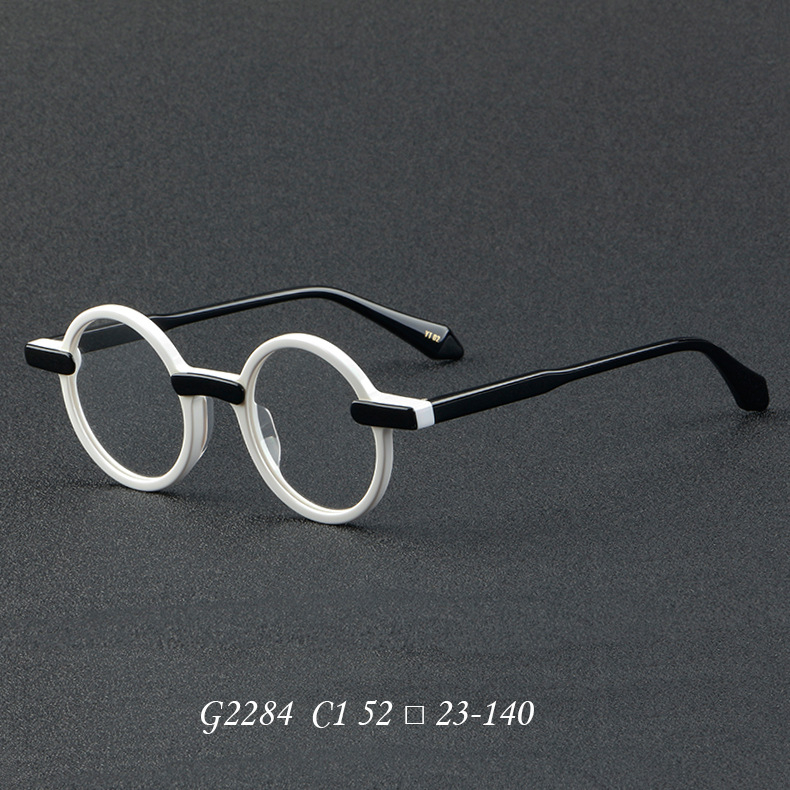 時尚圓形眼鏡框復古近視光學眼鏡框板平面鏡片框眼鏡2284