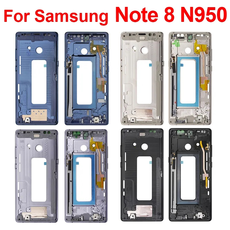 SAMSUNG 中框機箱適用於三星 Galaxy Note 8 N950 SM-N950 中框中框擋板機箱外殼零件板側鍵