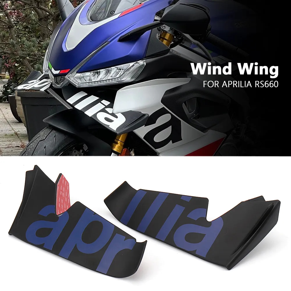 適用於Aprilia RS660 RS 660 前定風翼 定風翼擾流板 導風板 空氣動力學翼子板 ABS