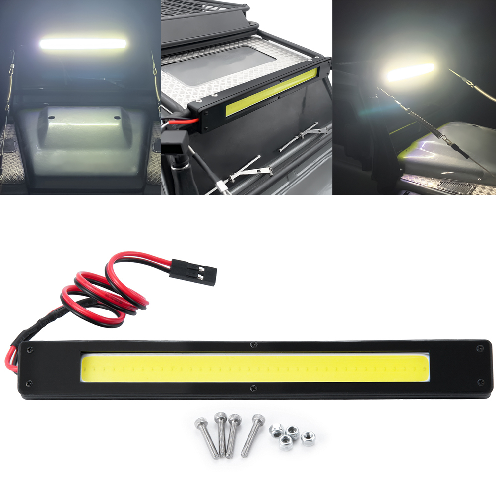 Rc 車頂燈 LED 燈條聚光燈頭燈適用於 1/10 RC 履帶式 TRX4 Defender 升級零件