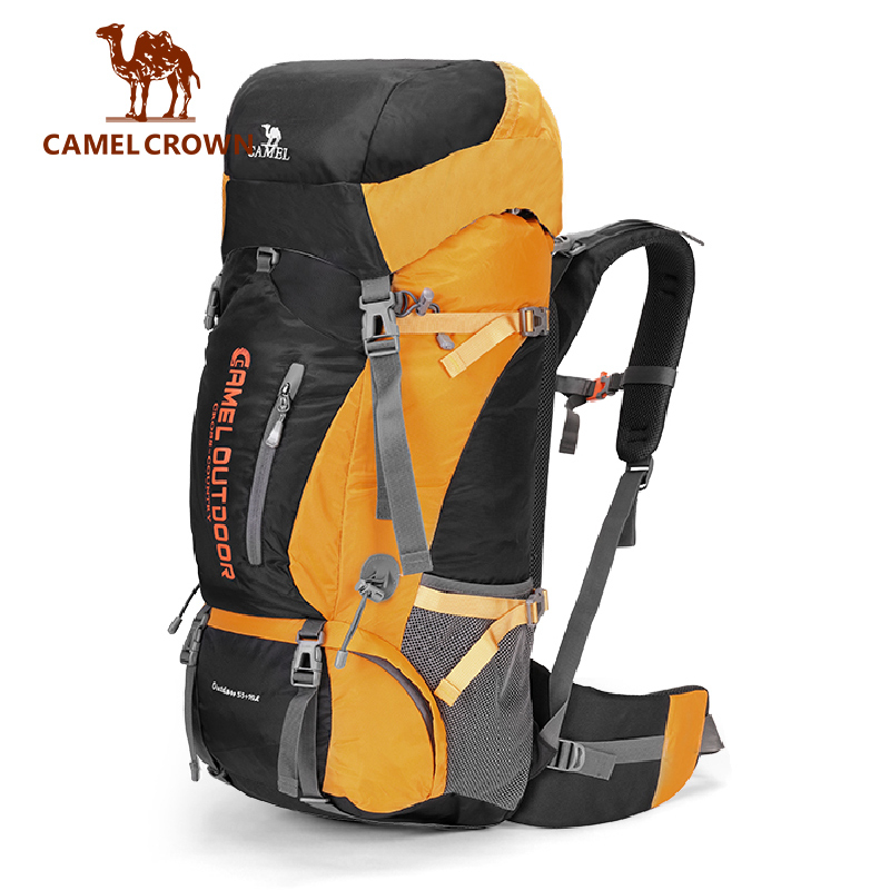 CAMEL CROWN駱駝 登山包 65L戶外專業多功能大容量轻量後背包 男女徒步野營旅行包