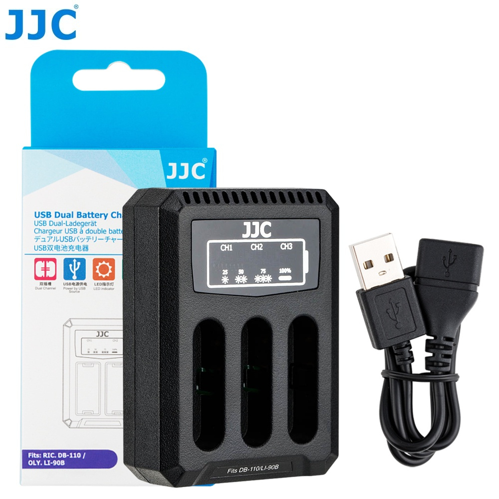JJC DB-110電池充電器 Ricoh GR III IIIx GR3 GR3x 理光相機 USB充電座