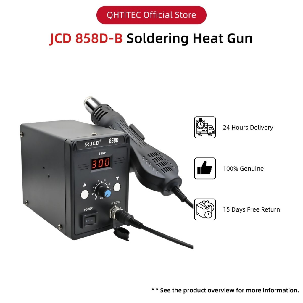 Jcd 858D-B 焊接熱風槍台 700W LED 溫度顯示 100-500 ° 用於 SMD BGA 焊接工具的 C
