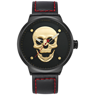 Wwoor 時尚海盜風格骷髏手錶男士頂級品牌奢華男士防水石英腕錶運動男士-8867P