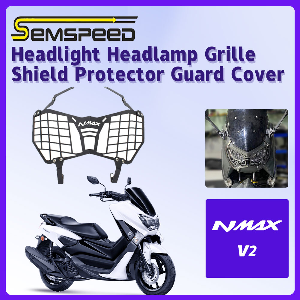 【SEMSPEED】山葉 NMAX 二代/三代 2020-2023 摩托車前照燈格柵護罩大燈保護蓋