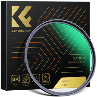 K&f Concept Nano-X 系列 MCUV 保護濾鏡,帶 28 個多層塗層高清/疏水/防刮/超薄紫外線濾鏡,適