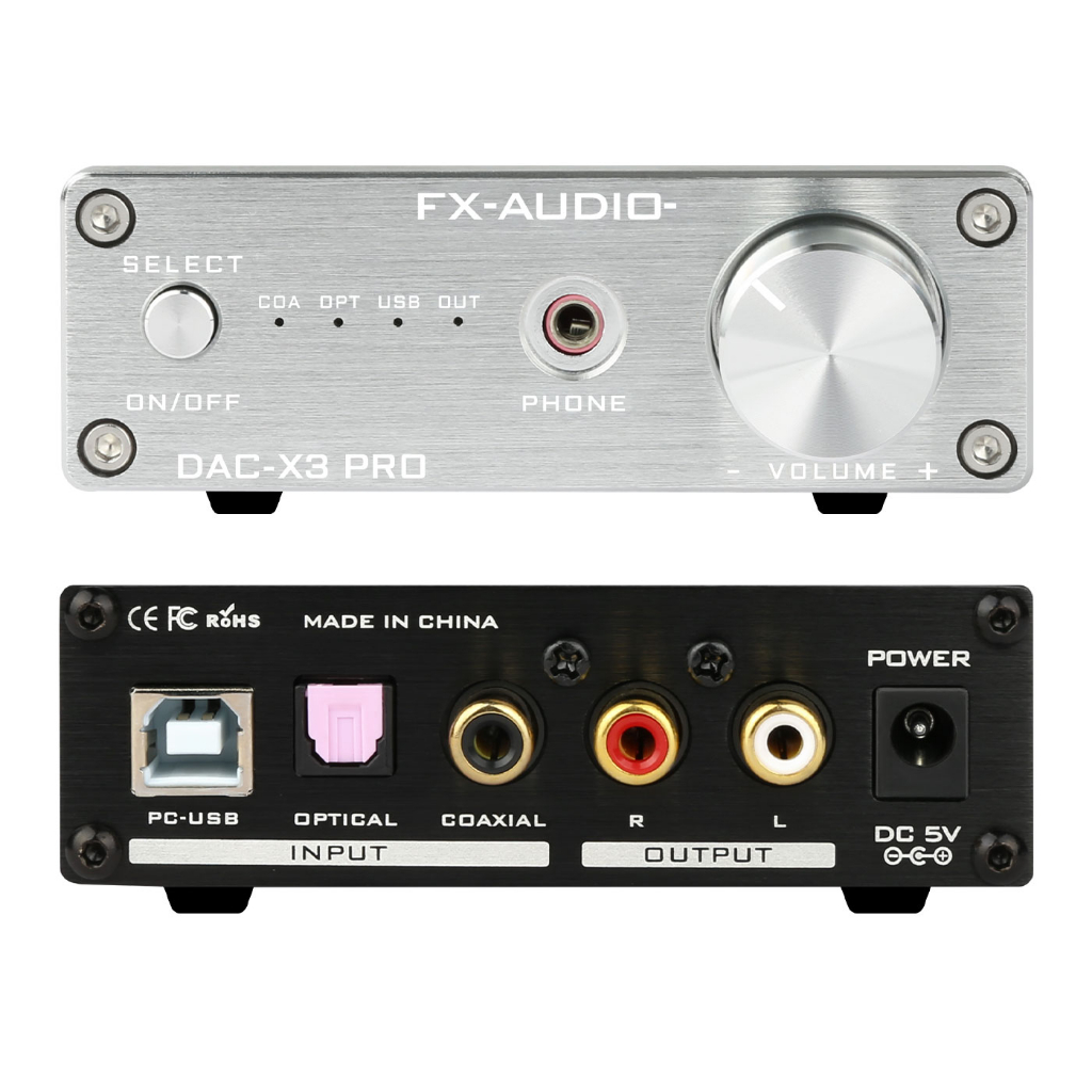 FX-Audio dac-X3 PRO USB數位類比音訊轉換器附耳機擴大機