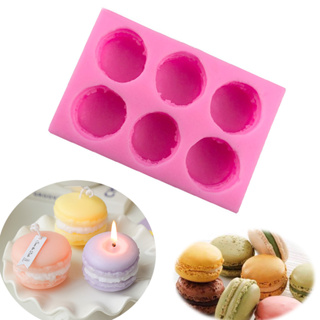 馬卡龍矽膠巧克力軟糖模具3d馬卡龍蠟燭模具蛋糕裝飾工具