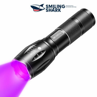 微笑鯊正品 SD1003 UV手電筒 365nm紫光手電筒 Led 螢光燈手電筒 紫光燈 寵物熒光劑檢測驗鈔翡翠專業鑑定