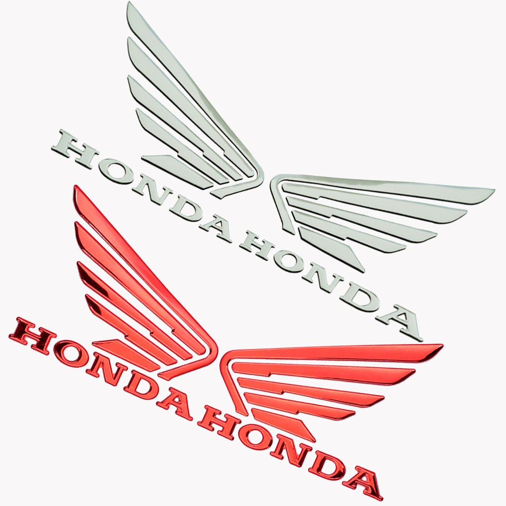 HONDA 2 件裝本田三維標誌摩托車貼花軟貼紙