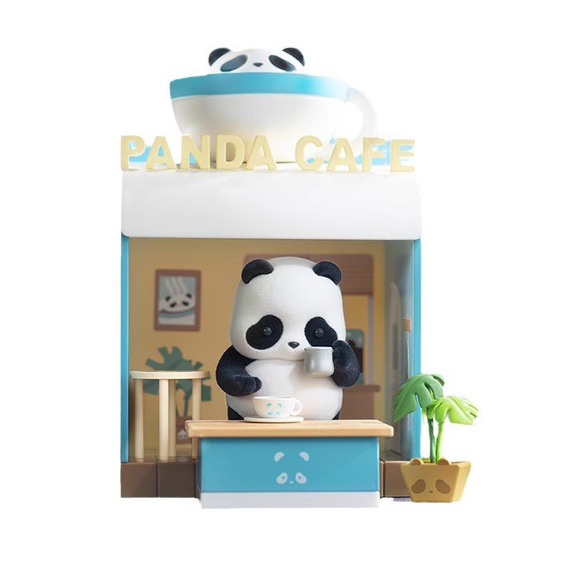 Panda Roll 胖達 商店街 系列 盲盒 公仔 盲抽 盒玩 漢堡 咖啡 包子 糖果 花店 可愛玩具擺件禮物