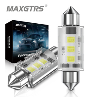 Maxgtrs 2x 自動花彩LED燈 31 36 39 41mm C5W燈泡 3 SMD 3030 Canbus雙尖燈