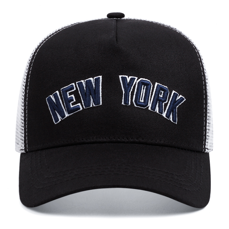 New YORK 卡車司機網帽三維刺繡回彈帽