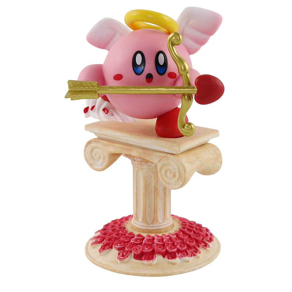 11.5cm 日本任天堂遊戲 星之卡比 Kirby 丘比特 愛心之箭 Q版公仔模型手辦擺件玩具雕像收藏娃娃孩子生日禮物