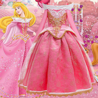 新款愛洛公主裙睡美人艾洛洋裝禮服女孩洋氣生日禮服2023新款萬聖節服裝現貨