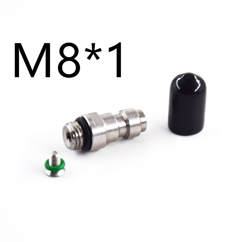 M8X1恒压阀充氣嘴  8mm快接公頭 單向閥 不銹鋼材质