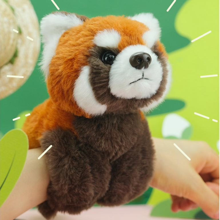 博物文創×波普自然新年禮物小熊貓毛絨玩偶拍拍手環啪啪圈玩具