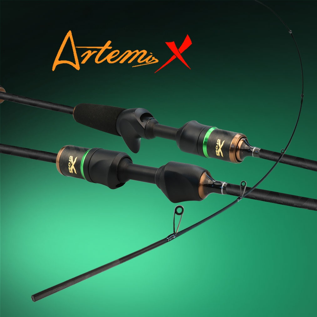 【远卓釣具】1.5米/1.68米 ArtemisX 旅行竿直柄碳素路亞竿UL調釣魚竿旋轉竿實心碳竿便攜路亞竿