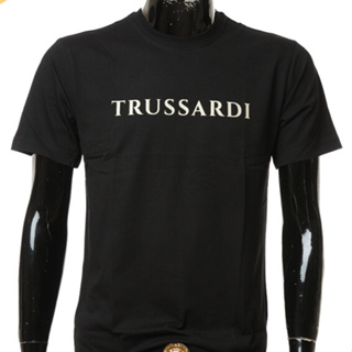 Trussard 素色簡約上衣男士休閒寬鬆舒適短袖圓領T恤