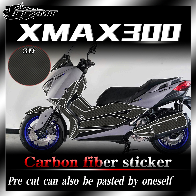 山葉 適用於雅馬哈xmax300 2022車貼6D碳纖維保護貼車身貼油箱貼配件改裝件
