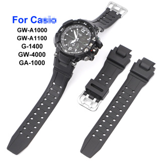 適用卡 西歐GW-4000 GA-1000 GW-A1000 GW-A100 GW-A1100 G-1400矽膠男錶帶