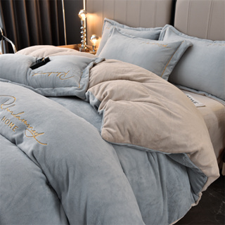 質好價優 法蘭絨床包四件組 標準/加大雙人床包組 加絨加厚雙面絨珊瑚絨牛奶絨被套 床單 床罩 床包 床包組 枕頭套 被單