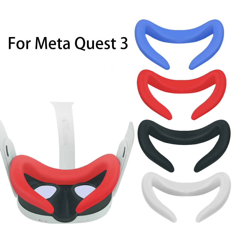 Meta quest3 矽膠眼罩蓋墊 Meta quest 3 VR 耳機透氣防汗遮光眼罩套