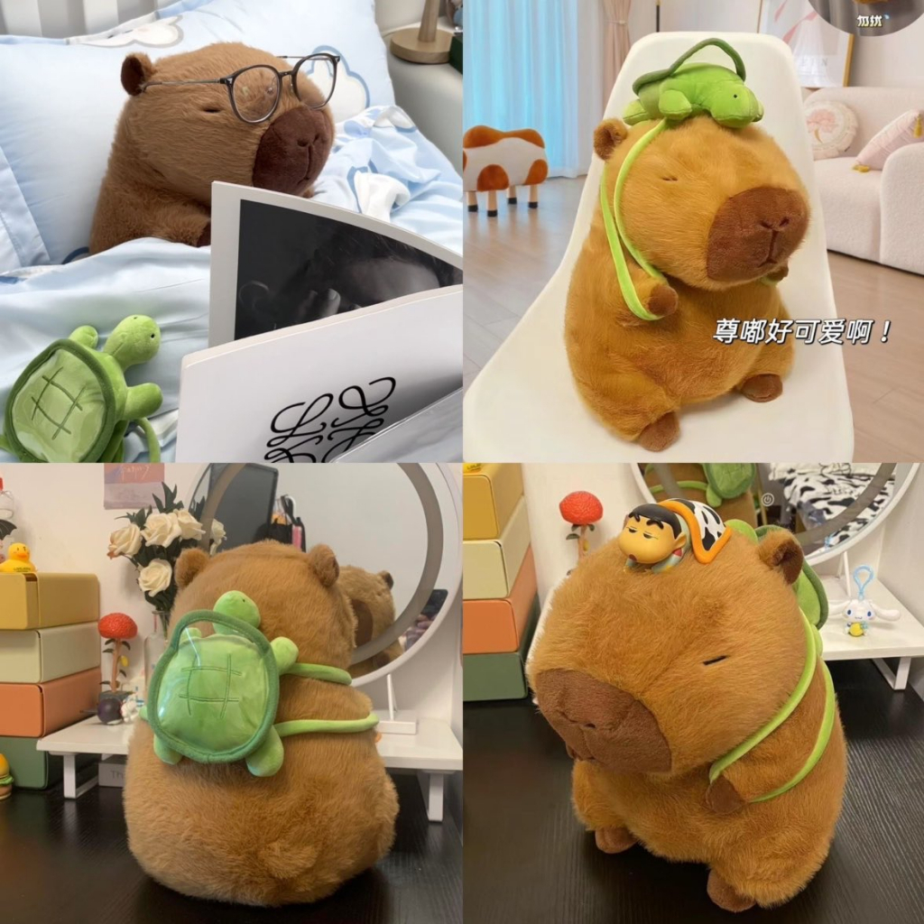 JILI Capybara 水豚娃娃 仿真水豚君娃娃 水豚公仔 水豚玩偶 毛絨玩具 兒童禮物 生日禮物 交換禮物