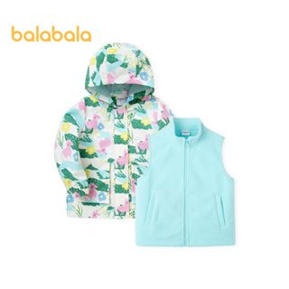 balabala 兒童外套女童秋裝上衣一衣三穿兒童洋氣舒適便服