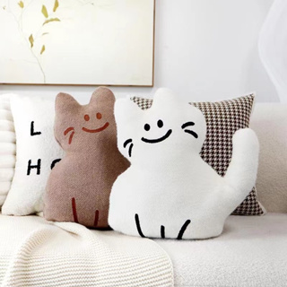 原創貓咪抱枕卡通北歐客廳沙發飄窗可愛抱枕套床頭陽臺裝飾腰枕靠墊
