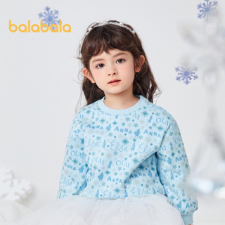 balabala 女童大學T冬季刷毛兒童潮打底衫