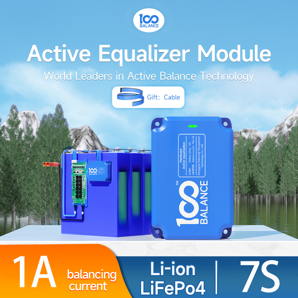 【100balance】鋰電池組動態均衡模塊7S 1A 電池配件 自動檢測電池狀態 調整電池健康12v 24v 36v搭