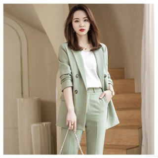 MisuShop ♥ 高級感英倫風時尚氣質OL西裝職業套裝