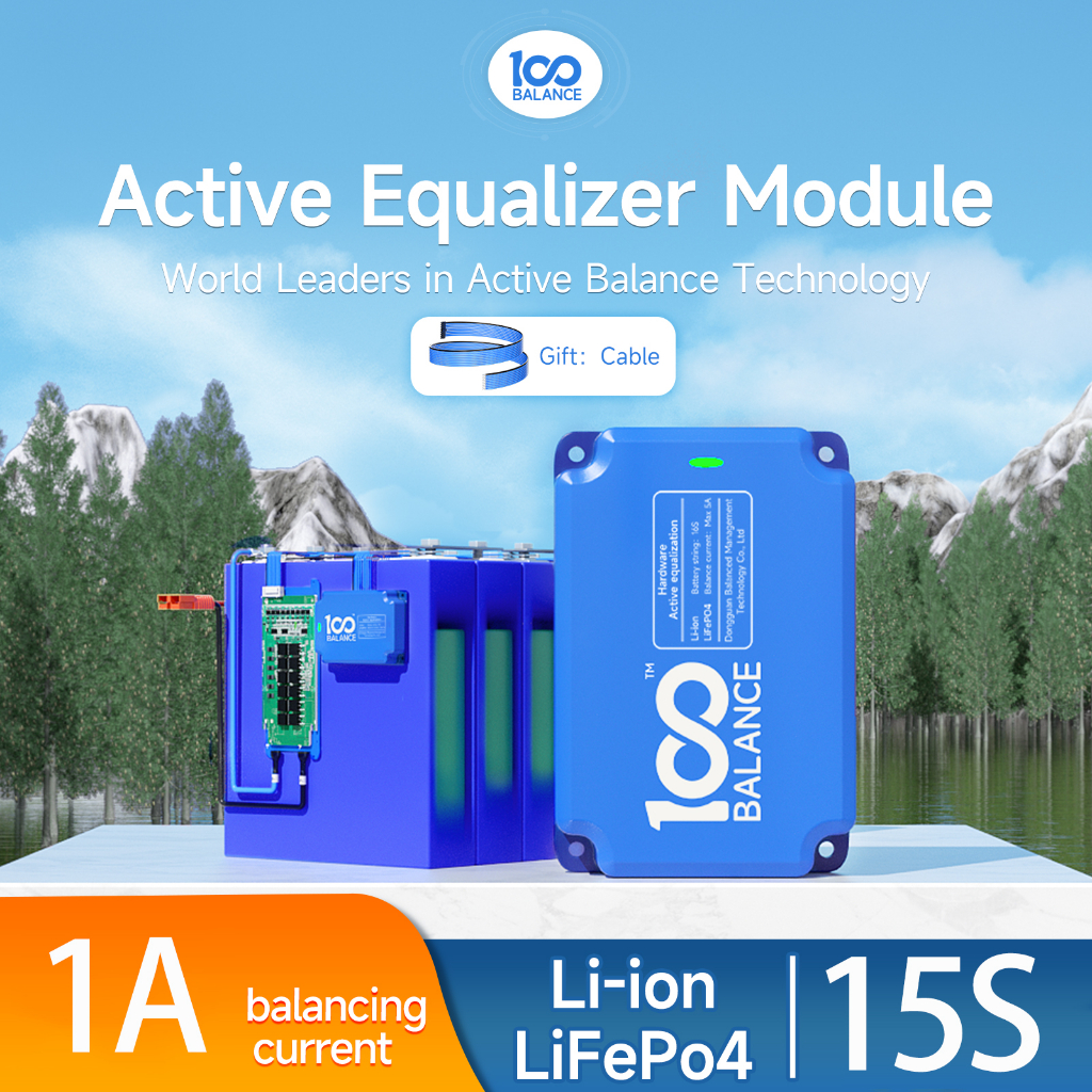 15S 主動均衡模塊Li-ion Lifepo4動態能量轉移板BMS 1.2A延長電池壽命