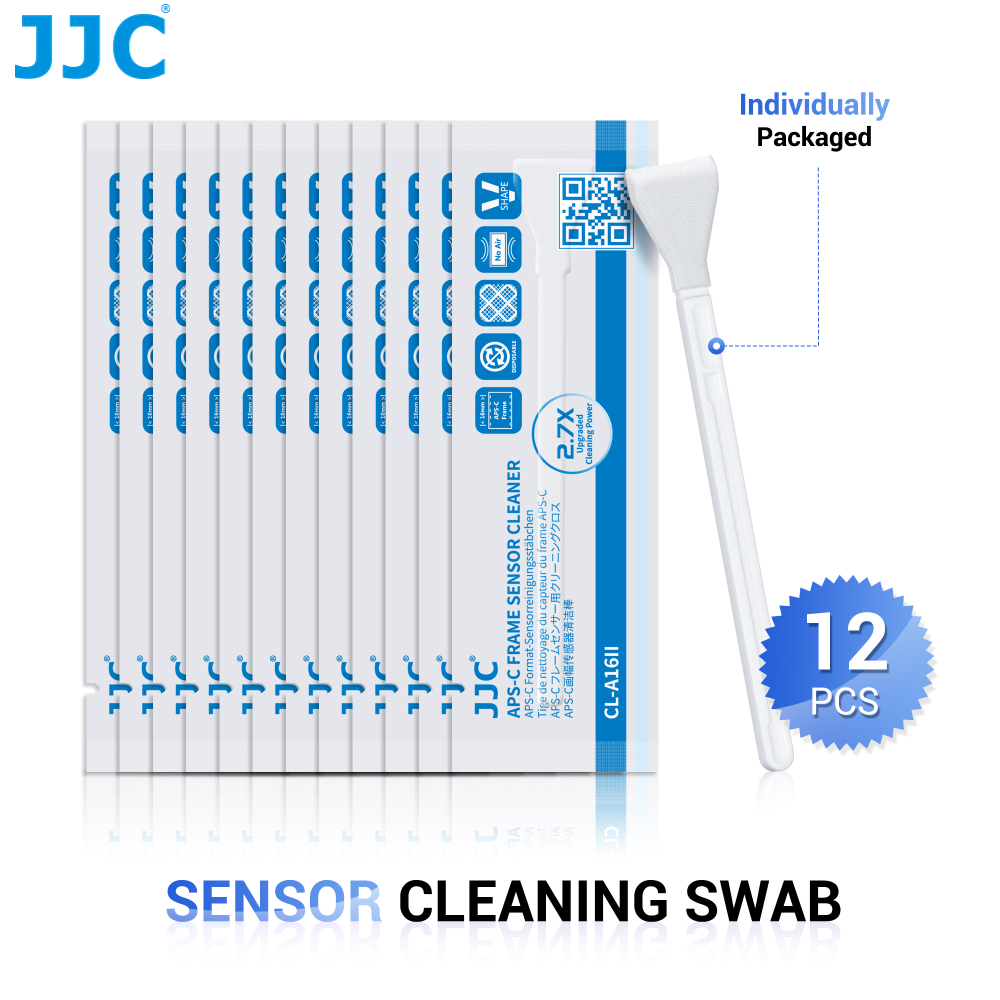 JJC APS-C畫幅傳感器清潔棒 12支裝 CCD CMOS 超細纖維布清潔保養工具 單眼微單相機適用