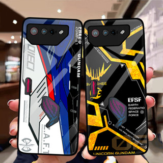 適用於華碩 ROG Phone 7 手機殼 ROG7 保護膜鋼化玻璃手機後蓋適用於華碩 ROG 7 Fundas 硬質防