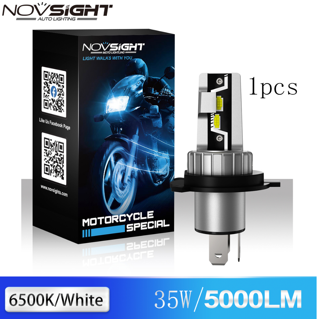 Novsight 1:1 LED機車大燈 N57 一顆 H4 35w 5000lm 6500k 內置驅動 即插即用
