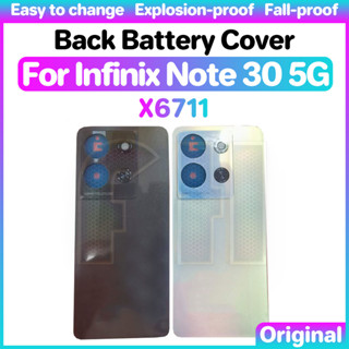 Infinix note 30 5G X6711 後殼玻璃門後殼相機鏡頭玻璃的背面電池蓋玻璃外殼