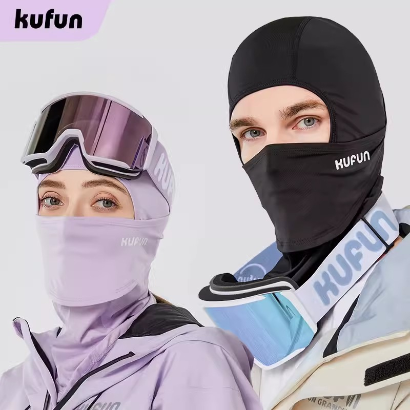 酷峰KUFUN滑雪護臉頭套面罩V臉女速乾防風防凍護臉罩面巾口罩男單板滑雪裝備