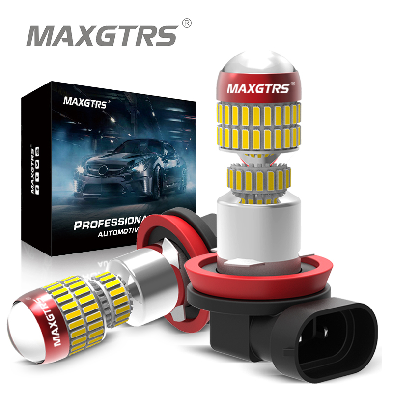 Maxgtrs 2x H8 H11 9005 9006 HB3 HB4 H16 78 SMD 4014 芯片汽車 LED