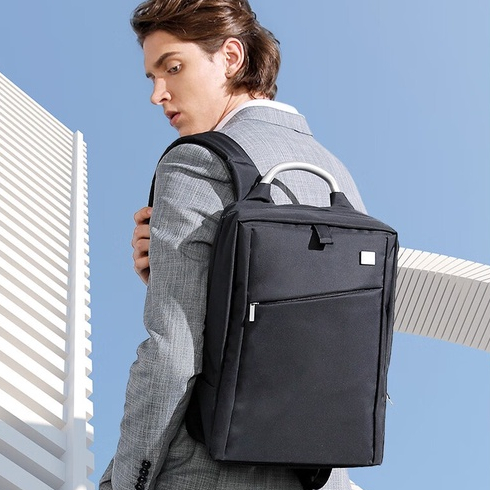 法国樂上LEXON 背包 LNR0313新灰色双肩包男女14英寸商务笔记本电脑包时尚休闲书包通勤旅行背包黑色